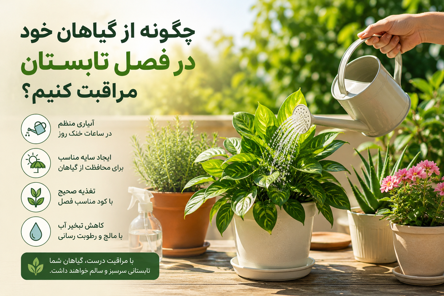 چگونه از گیاهان خود در فصل تابستان مراقبت کنیم